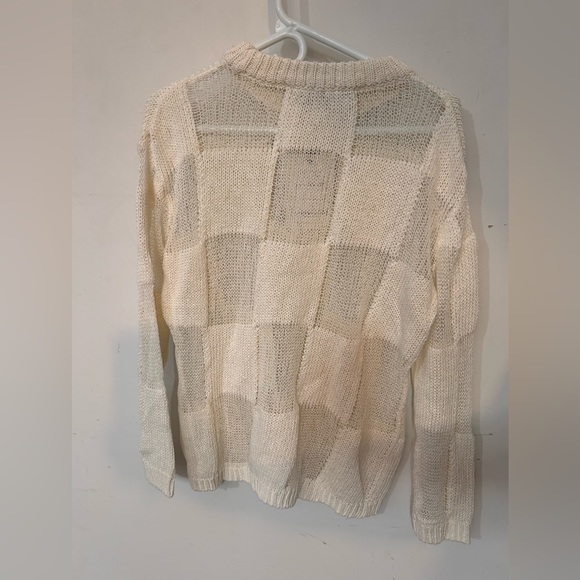 The Open Product Paper Yarn Checker Board Pullover - Picture 2 of 7